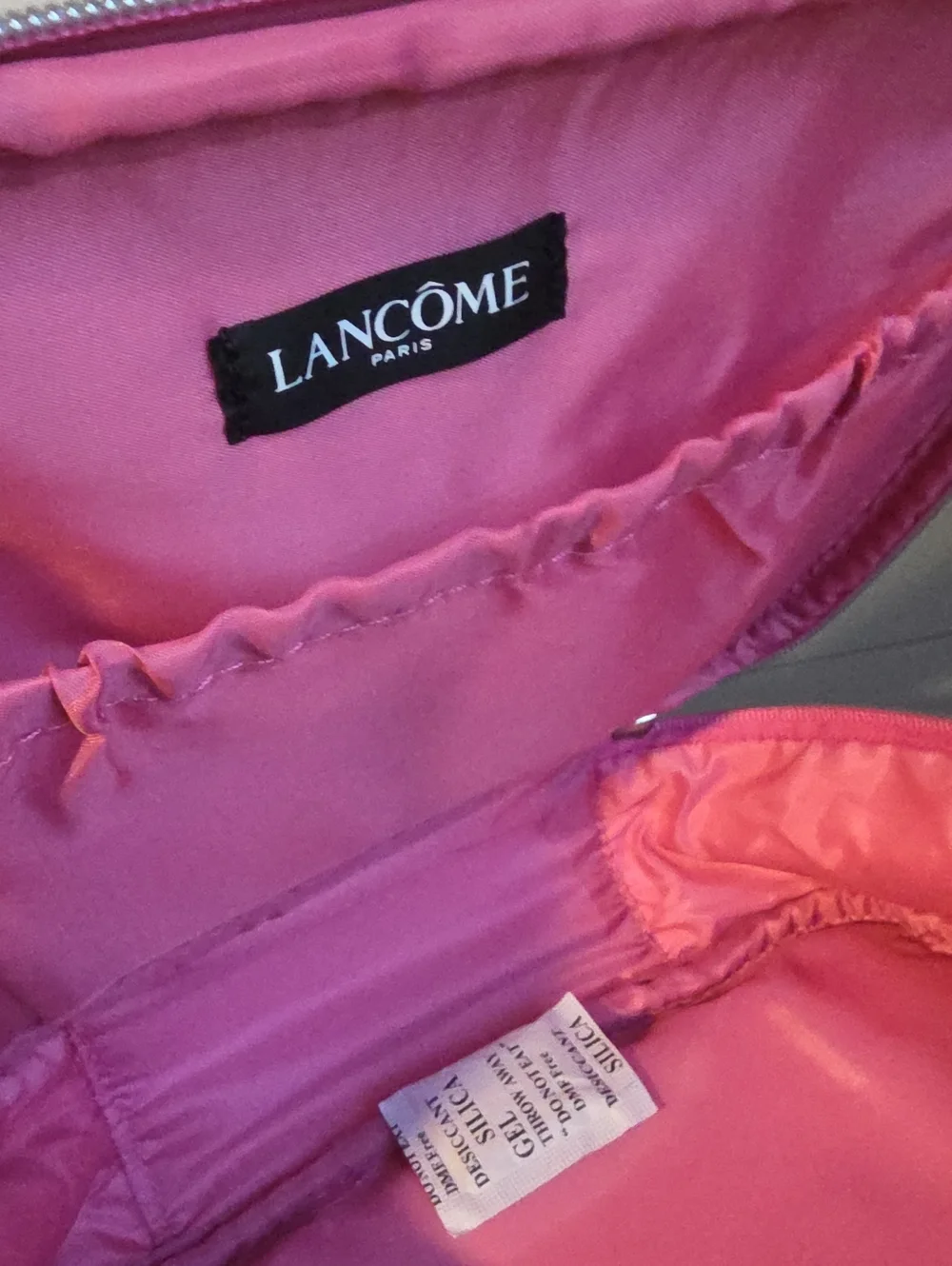 LANCOME NWOT Pink Travel Cosmetic Bag